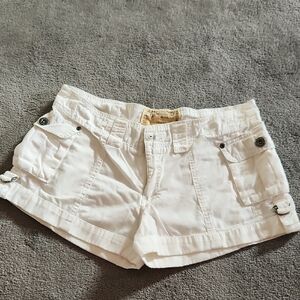 Women's White Casual Shorts